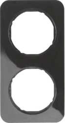 2-fach Rahmen R.1 schwarz glänzend 