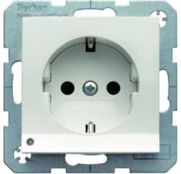 Steckdose SCHUKO m. LED-Orientierungslicht S.1/B.3/B.7 polarweiß glän. 