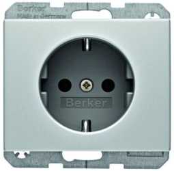 Steckdose SCHUKO K.5 Alu 