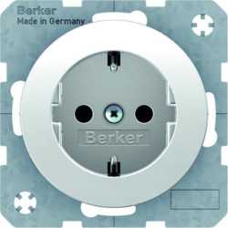 Steckdose SCHUKO R.1/R.3 polarweiß glänzend 