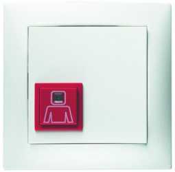 Ruftaster mit Rahmen S.1 polarweiß glänzend 