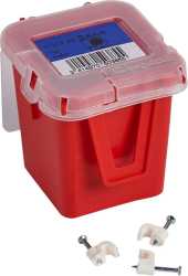 Nagelschelle für Kabel Ø 4mm weiß 