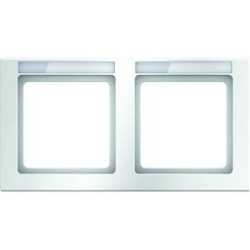 1-fach Rahmen mit Einsatz Beschriftungsfeld Q.3 polarweiß samt 