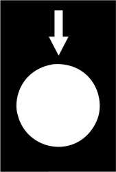 Bezeichnungsschild 30x40mm schwarz Senken langsam 