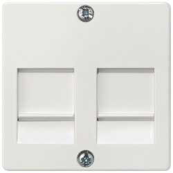 DELTA i-system titanweiß Abdeckplatte mit Verschlussschieber für Trag 