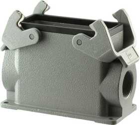 Sockelgehäuse Han 16B Querbügel hohe BF Kabeleingang 2xM25 seitlich 