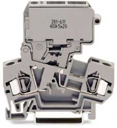 Sicherungsklemme 0,08 bis 4 mm² grau 