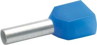 Zwillings-Aderendhülse TWIN BLAU Querschnitte 2x2,5 mm² L = 10 mm 