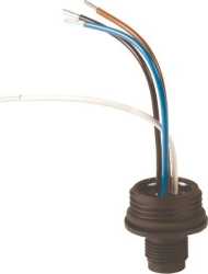 Einbaustecker M12 / A-kodiert +Durchführung M20 / IP66 / 250V 4A 