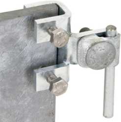 Anschlussklemme senkrecht NIRO f. Profile 3-18mm m. Klemmbock 