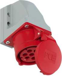 Wandsteckdose 16A 7p 6h IP44 