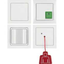 Notruf-Set komplett mit Rahmen Q.3 polarweiß matt 