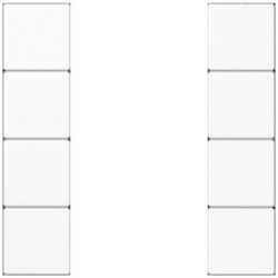 Tastensatz 4-fach komplett Serie LS alpinweiß 