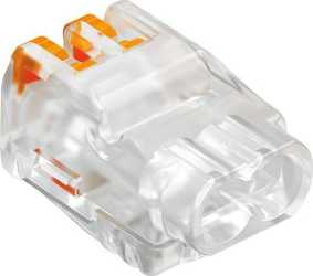 Universalklemme für 2 starre-flexible Leiter 0,2-2,5mm² PC transparent 