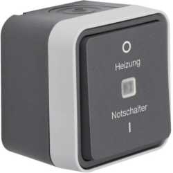 Kontroll - Ausschalter 2-polig Aufdruck Heizung - 0 - 1 AP 