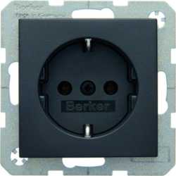 SCHUKO-Steckdose B.1/B.3/B.7 - anthrazit/ matt 