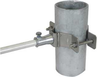 Rohrschelle Ø 70-90mm NIRO m. Buchse ZG D 16mm f. DEHNiso 