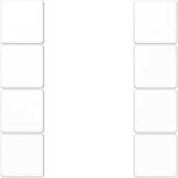 Tastensatz komplett 4-fach Serie A / AS alpinweiß 