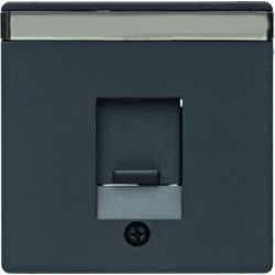 Zentralstück mit Staubschutzschieber undBeschriftungsfeld Berker Q.1/Q 