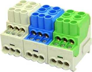 Unterverteilerblock UVB 100A grau 6x10mm² 