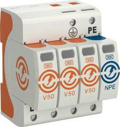 Kombiableiter V50 3-polig+NPE 280 V 