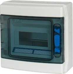 Aufputz IKA Verteiler Professional 1-reihig 8 TE 231 x 238 mm 