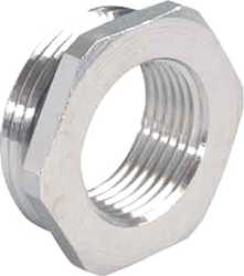 Reduzierung M20 - M16 Messing / vernickelt Sechskant mit O-Ring 