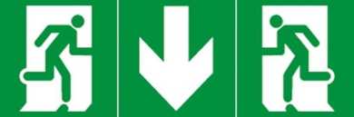 Piktogramm Pfeil Ausgang 100 x 200 mm 