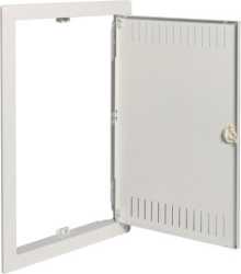 Blendrahmen m.Bel.-Tür 2-reihig RAL9010 reinweiß 