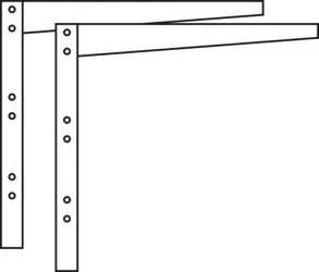 Konsole für Wandmontage 620 x 400 mm 