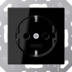 SCHUKO Steckdose 16 A 250 V AC Serie A schwarz 