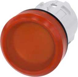 Leuchtmelder 22mm rund KST orange Linse Glatt 