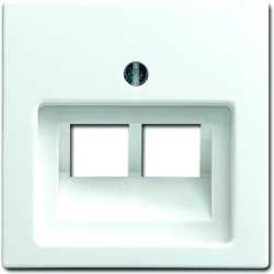 Abdeckung für UAE-Anschlussdosen 2-fach alpinweiß 