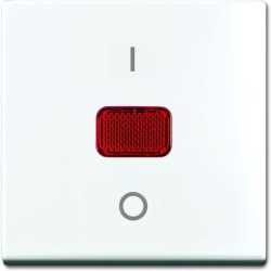 Abdeckung für Kontroll-Ausschalter 2-polig alpinweiß 