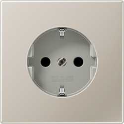 SCHUKO-Steckdose 16 A 250 V ~ Berührungsschutz Edelstahl Serie LS 