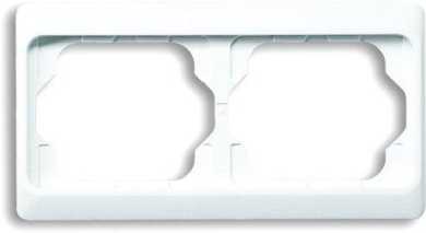 Abdeckrahmen alpha 2-fach waagerecht weiß glänzend 