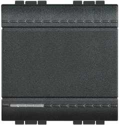 1-Poliger 2-Moduliger Taster Living Light anthrazit 