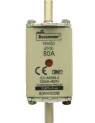 Sicherungseinsatz Niederspannung 80 A AC 500 V NH00 gL/gG IEC Doppelkennmelder 