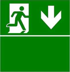 Piktogramm Unten/Neutral ISO 7010 Doppelseitig 