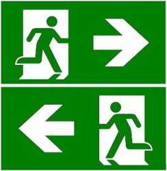 Piktogramm Links/Rechts ISO 7010 Doppelseitig 