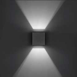 Wandleuchte LED 1x6W grau 3000K QUASAR 10 2xbreitstrahlend 