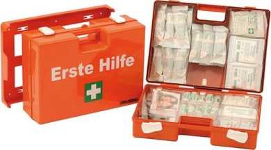 Erste Hilfe Koffer mit Inhalt orange 