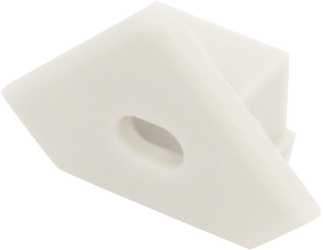 45-Alu Endkappe grau mit Kabelauslass / 45-Alu 