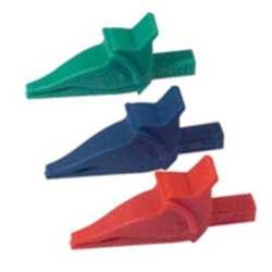 Krokodilklemmen Set 3 St. je 1x rt,bl,gr 