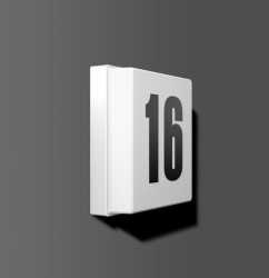 Superflache Hausnummerleuchte LED 5W mit Dämmerungsschalter weiß 