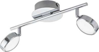 Decken/Wandleuchte SALTO 2x5,4 W LED 3000 K Stahl chrom 