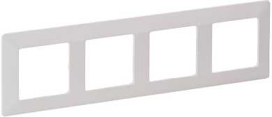 4-fach Abdeckrahmen Valena Life ultraweiß 