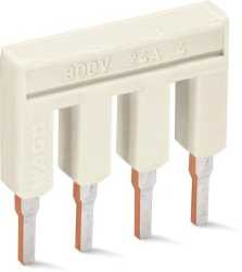 4-Fach Kammbrücker Nennstrom 25 A isoliert lichtgrau 