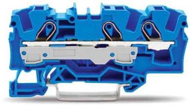 3-Leiter-Durchgangsklemme 0,5 - 6 mm² blau 