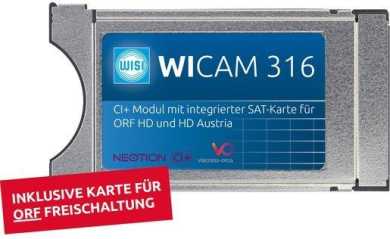 CI+ Modul mit integrierter SAT-Karte Cardless WICAM 316 